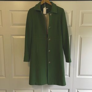 J Crew lady day coat green tall